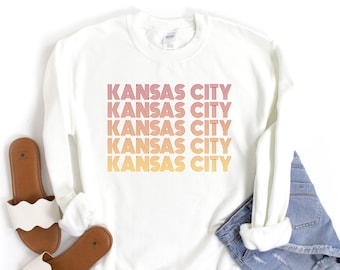 Kansas City Sweatshirt, Kansas City Shirts voor vrouwen, KC Sweatshirts, Kansas City Sweater, Kansas City Shirt met lange mouwen, KC Tee, KC Gifts