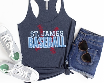 Baseball Tank Top Women, Baseball Tanks for Women, Baseball Mom Tank, Baseball Mom Shirt, Custom Baseball Tank, Personalized Baseball Shirt