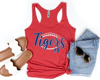 Football Mom Tank Top, Football Mom Shirt, Football Tank Top, Custom Football Tanks Women, Personalized Football Team Shirt, Football Gifts