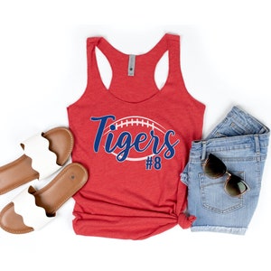 Football Mom Tank Top, Football Mom Shirt, Football Tank Top, Custom Football Tanks Women, Personalized Football Team Shirt, Football Gifts