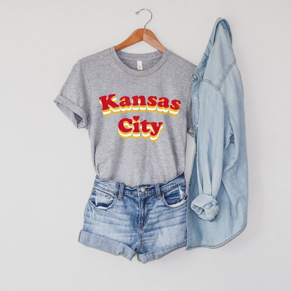 Kansas City Shirt, KC Shirt, Kansas City Tshirt, Womens Kansas City Tee, Retro Kansas City Shirts, Kansas City Clothing, KC Heart Sweatshirt