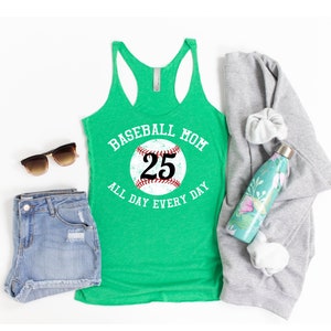 Baseball Tank for Woman, Custom Baseball Tank Top, Personalized Baseball Shirts for Women