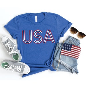 USA shirt. 4th of July shirt. Red, white and blue America shirt.