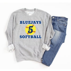 Softball Sweatshirt, Custom Softball Mom Shirt, Women Long Sleeve Personalized Softball Team Shirt, Cute Softball Sweatshirt, Softball Gift
