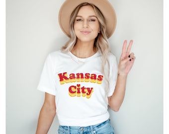 Kansas City Shirt, KC Shirt, Womens Kansas City Tee, Kansas City Tshirt, Retro Kansas City Shirts, Kansas City Clothing, KC Heart Sweatshirt