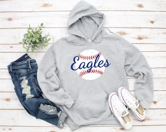 Custom Baseball Hoodie, Baseball Mom Shirt, Baseball Hooded Sweatshirt, Personalized Baseball Hoodie for Women, Baseball Gifts, Baseball Tee