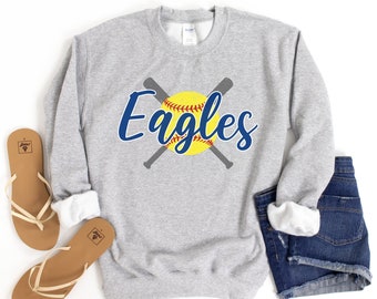 Softball Sweatshirt, Softball Shirts for Women, Custom Softball Sweatshirts, Softball Mom Shirt, Personalized Softball Sweater, Team Jersey