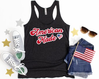 Amerykański Tank, 4 lipca Tanks dla kobiet, 4 lipca Koszulka damska Tank Top, American Flag Tank, Czwarty lipca TankTop, Amerykański Tank