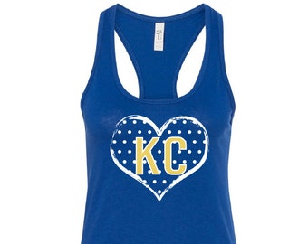 KC Tank Top, Royals Tank Top, KC heart, Kansas City Royals Tank Top, Womens Royals Shirt, Royals tank top, KC Royals Tanks, Royals TShirts
