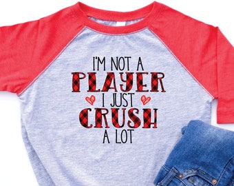 Boys Valentines Day Shirt, Boy Valentines Shirt, Boy Valentine Tee, Boy Valentine Outfit, Boys Valentines Day tshirt, Crush a Lot Shirt