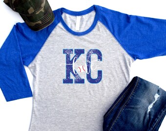 Kansas City Royals Shirt, KC Royals Shirts, Royals Tshirts, Royals Shirts Women, KC Royals Raglan, Royals Shirt, Womens Royals Clothing, KC