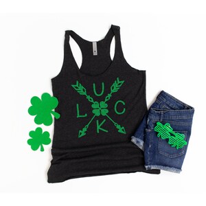 St Patricks Day Tank Tops for Women, St. Patrick&#39;s Day Tanks, Cute St Patricks Tank Top, Luck Tank, Shamrock Shirt, Sassy Lassie Tee, Lucky