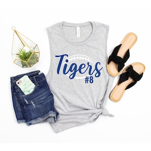 Football Mom Tank Top, Football Mom Shirt, Custom Football Shirt, Personalized High School Football Sweatshirt, Football Team Spirit Shirt