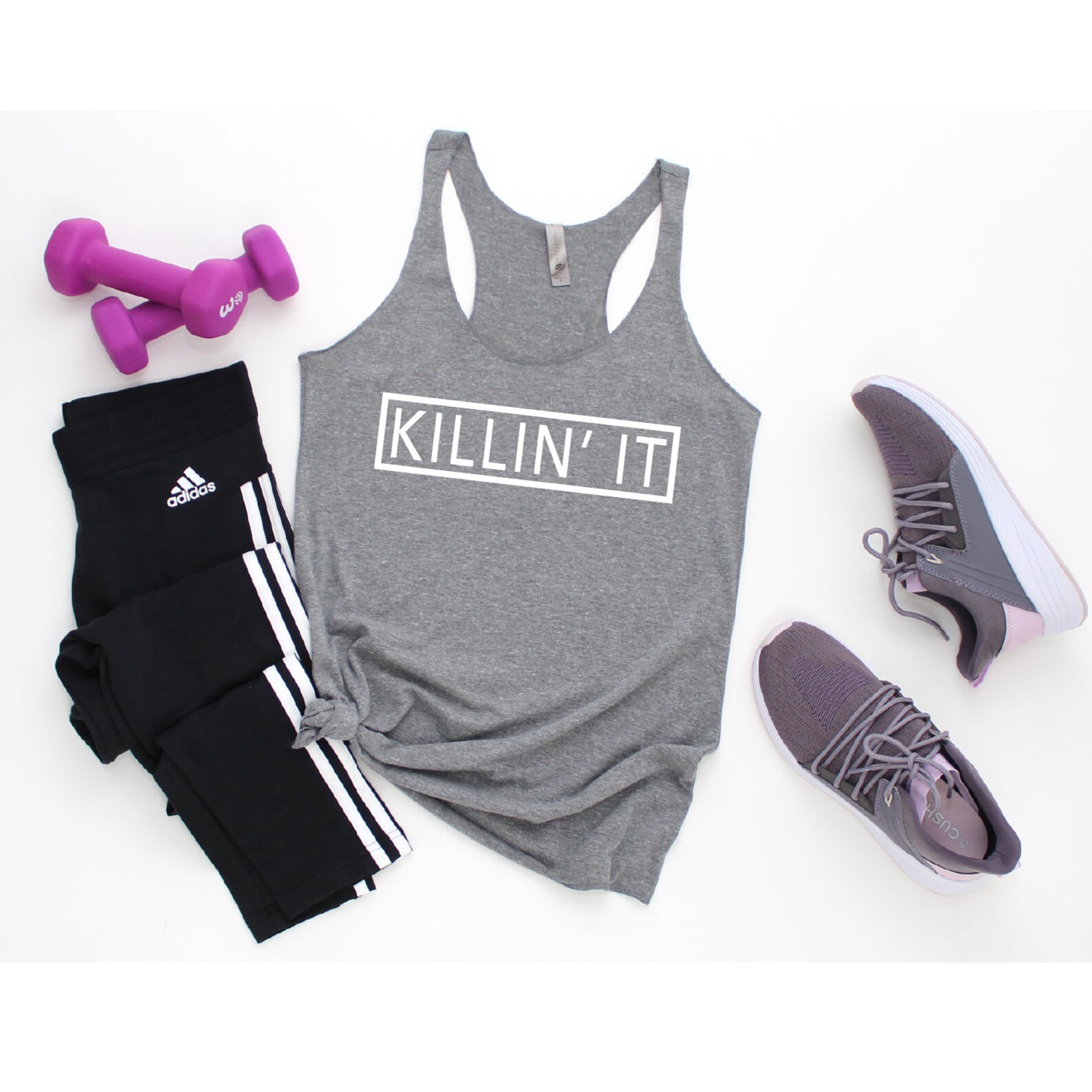 Killin It Tank Top Workout Tanks With Sayings Workout Tanks Etsy