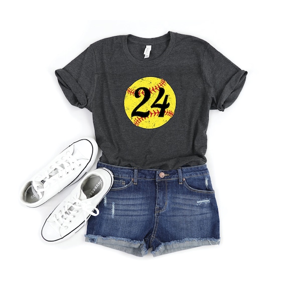 Softball Mom Shirts, Personalized Softball Shirts for Women, Shirt with Player Number, Distressed Softball Shirt, Cute Custom Softball Tees