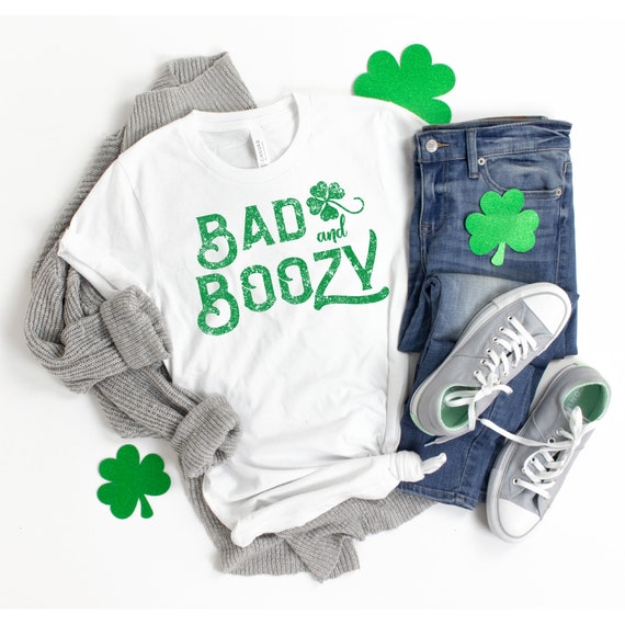 Funny Bad And Boozy Irish Shamrock St.Patrick's Costume T-Shirt Funny Bad And Boozy Irish Shamrock St.Patrick's Costume T-Shirt