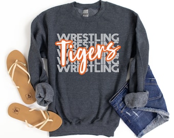 Wrestling Mom Sweatshirt, Wrestling Shirt, Wrestling Mom Shirts for Women, Personalized Wrestling Sweatshirt, Custom Wrestling Gifts