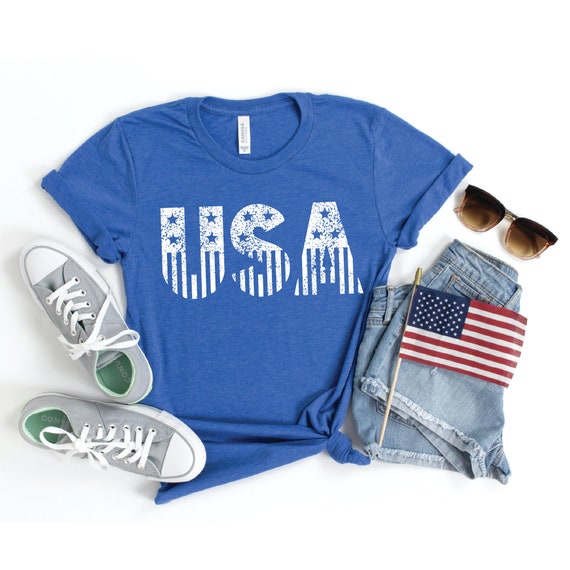 USA Shirt, 4th of July Shirt Women, July 4th Tshirt, Fourth of July Tee, Merica Shirt, Red White Blue, American Flag Shirt, Memorial Day Tee