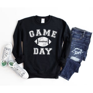 Sudadera Game Day, sudadera de manga larga para el Super Bowl, suéter de fútbol para mujer, sudadera Sunday Funday, lindas camisetas de fútbol para mujer