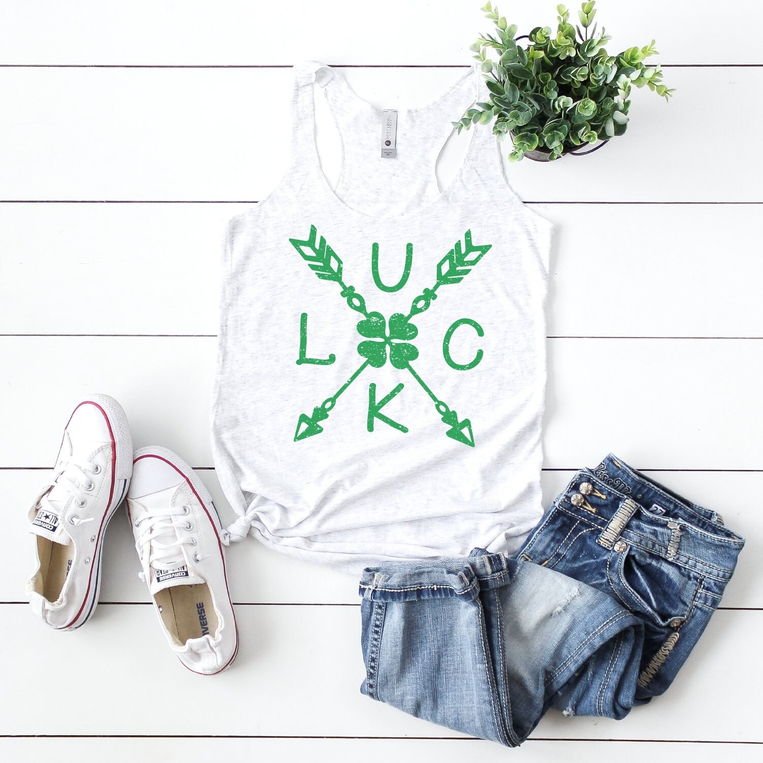 st patricks day tank women