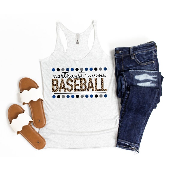 Baseball Mom Tank Top, Personalized Baseball Tank Tops, Baseball Tanks for Women, Custom Baseball Shirt, Leopard Baseball Mom Shirts, Gifts