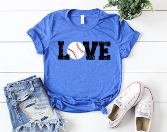 Baseball Mom Shirts, Baseball Shirt, Baseball Shirts for Women, Baseball Gifts, Game Day Tee, Baseball TShirt for Mom, Love Baseball Tee