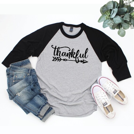Thankful Blessed Thanksgiving Baseball Tee - Women's Vintage Color Block Long Sleeve Shirt - View #6