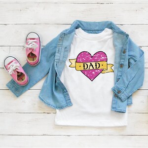 Camicia per San Valentino per ragazze, San Valentino Camicia Toddler Ragazza San Valentino Tee, Vestito di San Valentino, Baby Girl San Valentino Camicia, Papà Cuore Tee
