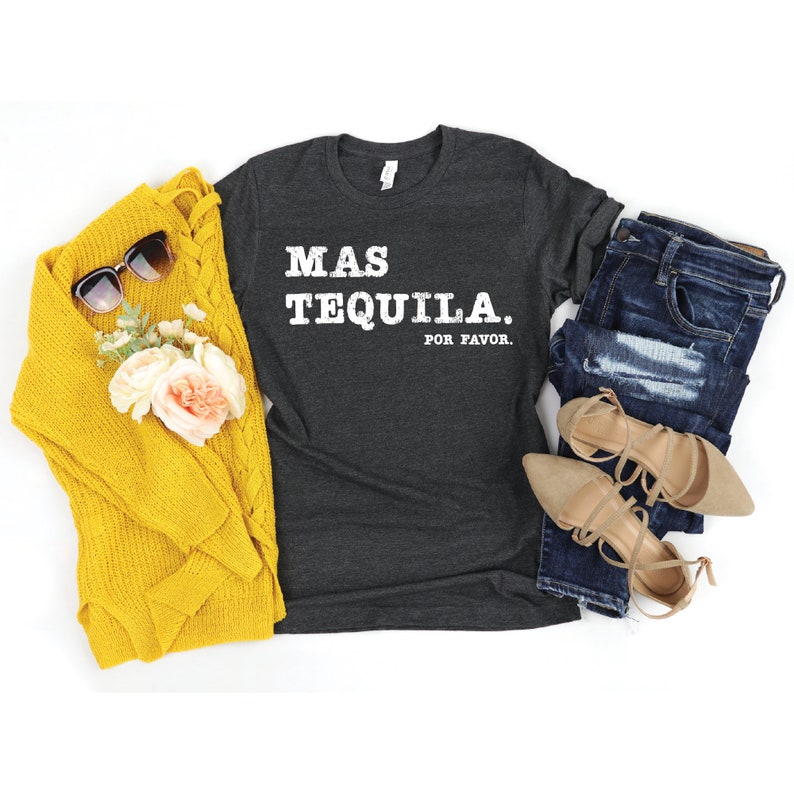 Mas Tequila Shirt Cinco De Mayo Shirt Women Tequila Shirt | Etsy