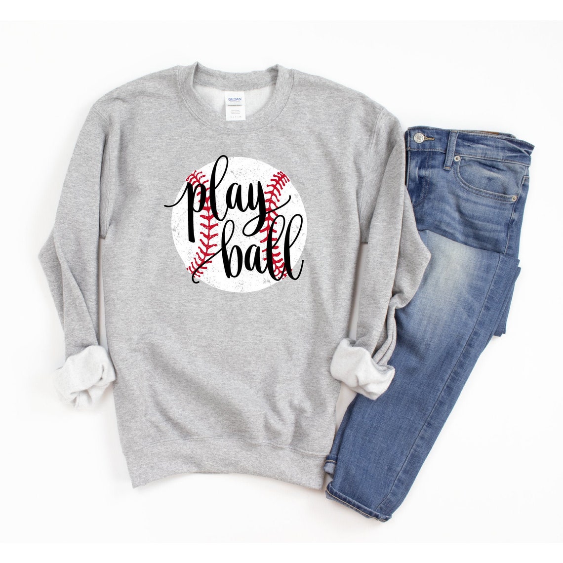 Baseball Sweatshirt Womens Baseball Sweater Cute Baseball Etsy