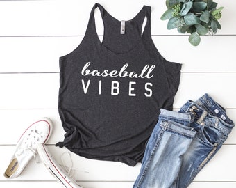 Baseball Tank Top, Baseball Tanks for Women, Womens Baseball Top, Baseball TankTop, Baseball Mom Tanks, Baseball Mom Shirt, Baseball Vibes