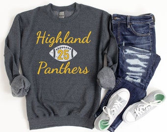 Football Sweatshirt, Football Shirts for Women, Custom Football Sweatshirts, Football Mom Shirt, Personalized Football Sweater, Team Jersey