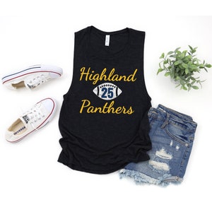 Football Mom Tank Top, Custom Football Tanks for Women, Personalized Football Shirt, High School Football Team Shirt, Football Tank Top Gift