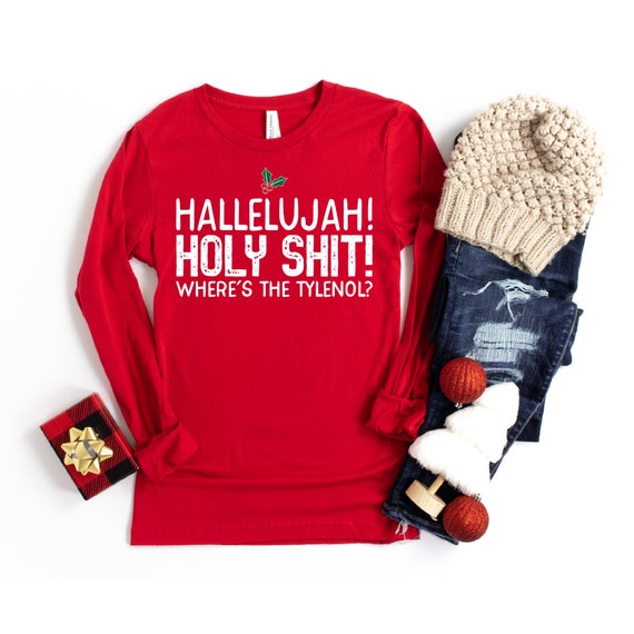 clark griswald holy shit family shirt Christmas shirt griswold Christmas Hallelujah gifts Griswold family Christmas Christmas movie