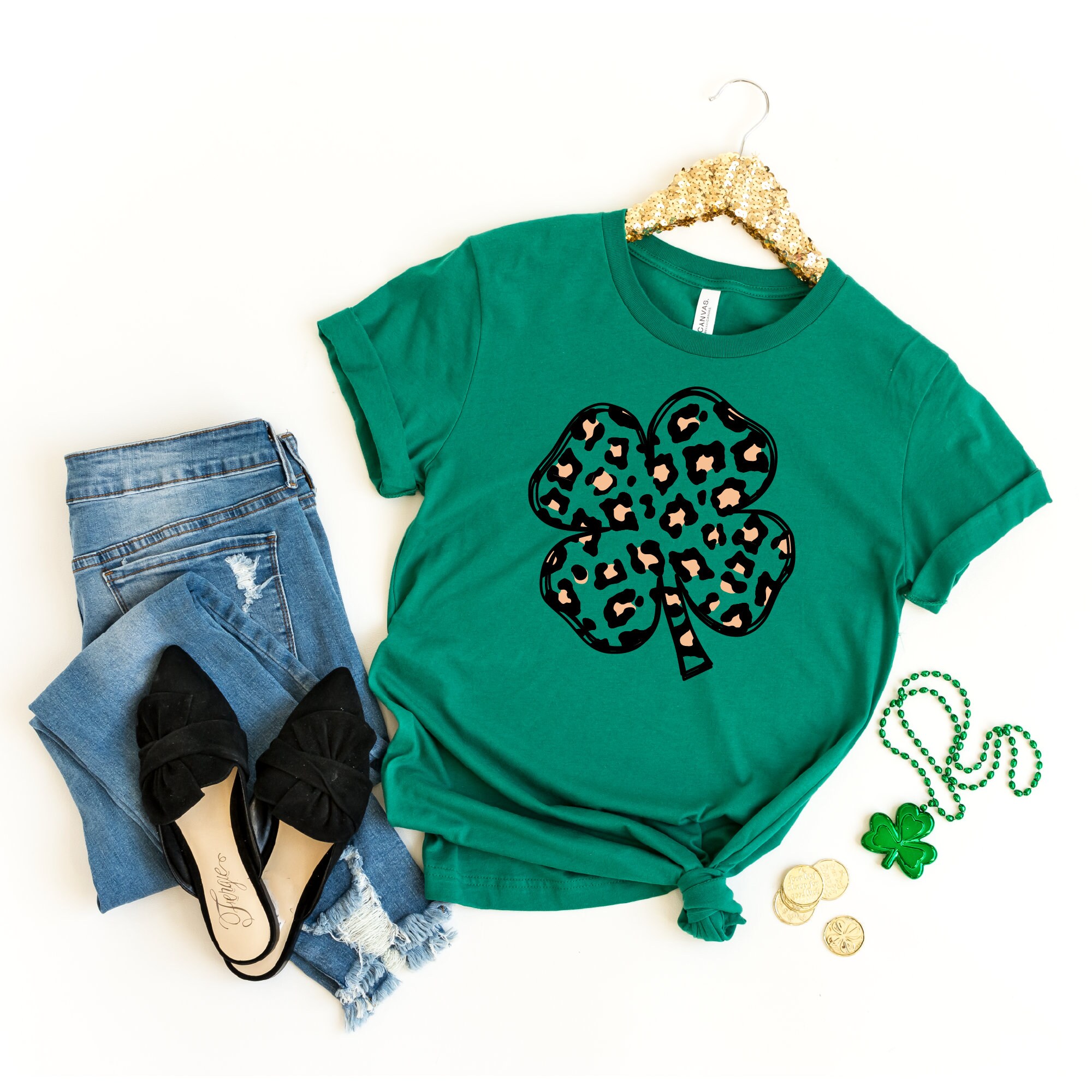 X-Large White Shamrock Women St Patricks Day Shirt Printed Clover Green Shamrock T-Shirts Top X-Large White Shamrock Women St Patricks Day Shirt Printed Clover Green Shamrock T-Shirts Top