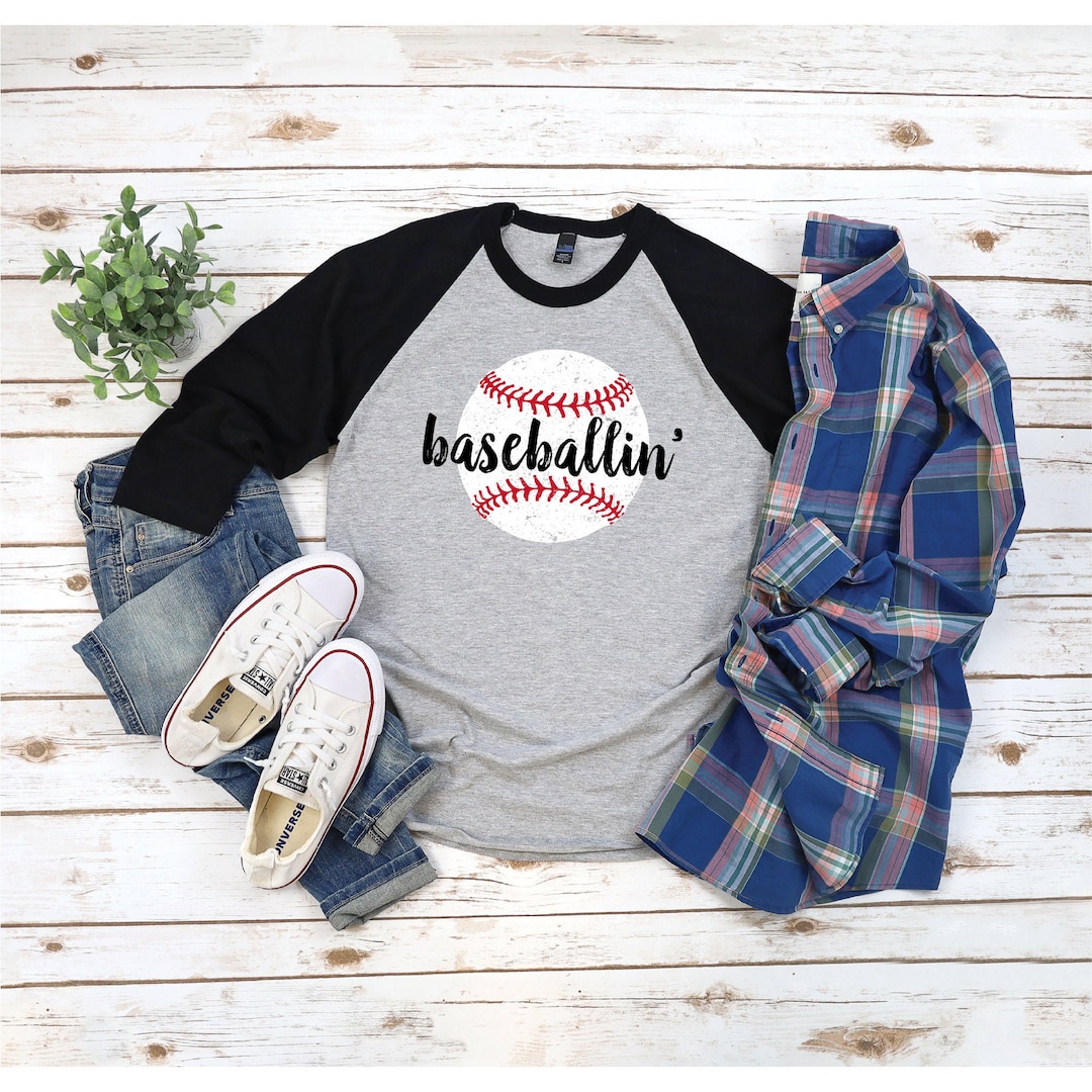 BaseballShirt, Baseball Mom Shirts Langarm, süße Baseball TShirt