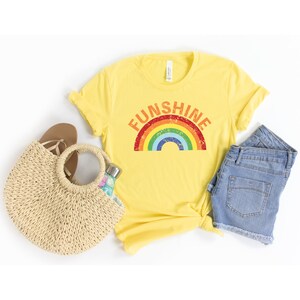 Rainbow Shirt, Cute Graphic Tees, LGBT Shirt, Pride Parade Shirt, Pride Shirt, Equality Shirts, Funshine Tshirt, Gay Lesbian Awareness Shirt