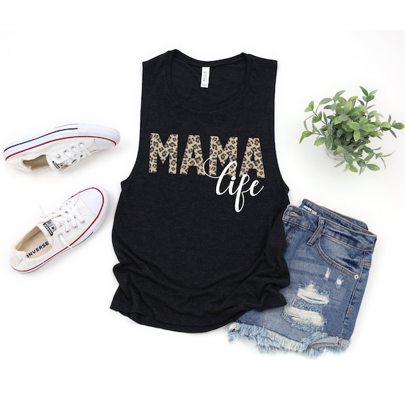 leopard mama tee