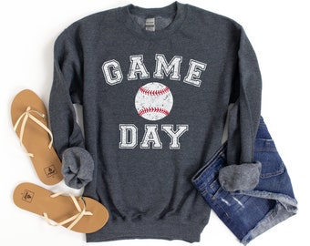 Baseball Sweatshirt, Baseball Game Day Sweatshirt Women, Long Sleeve Baseball Tee, Baseball Mom Sweatshirt, Baseball Sweater, Baseball Shirt