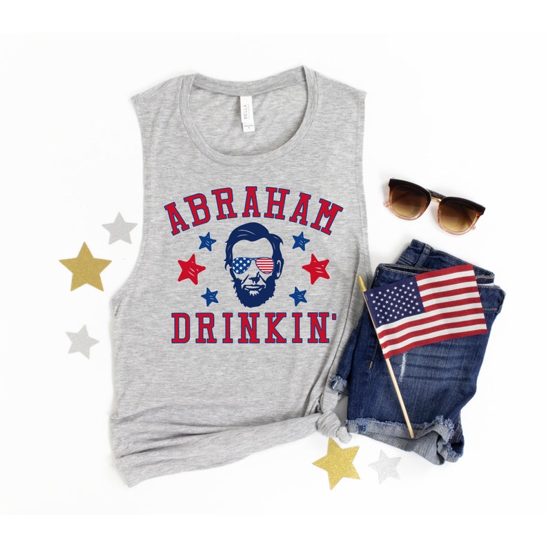 4th of July Tanks Women Funny 4th July Tank Top Abraham Etsy