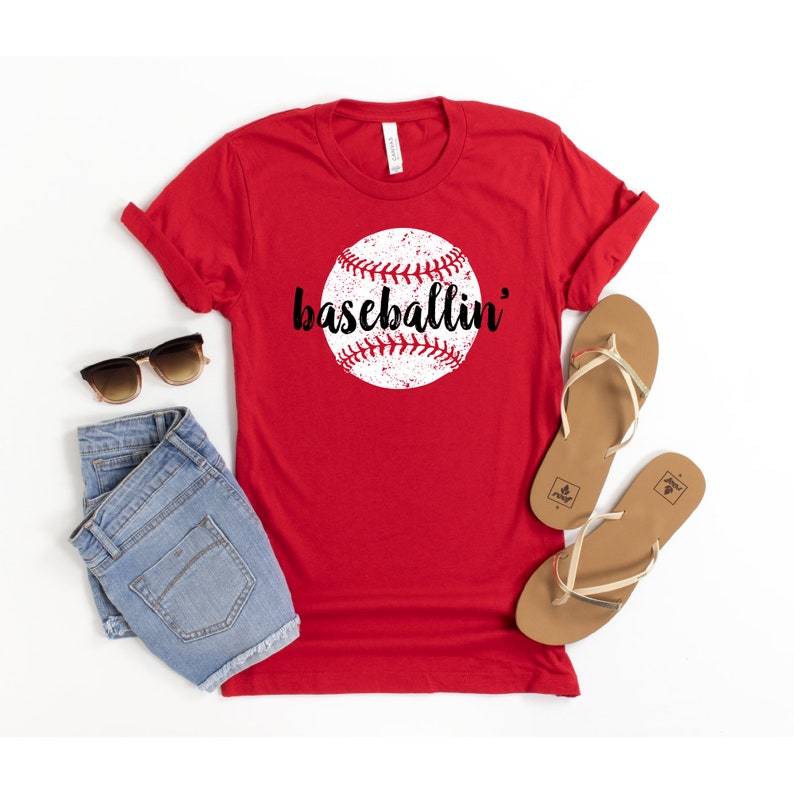 LASFOUR Custom Photo Baseball Mom Shirts For Women, Baseball Mama Shirt