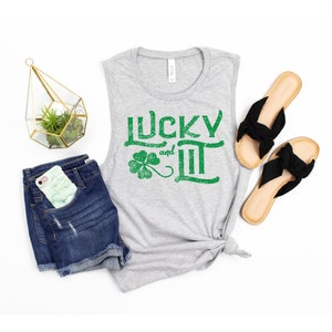 St Patricks Tanks for Women, St Patricks Day Tank Top, Lucky Shirt, Cute Shamrock Shirts, Irish Tees, Shenanigans, Womens Luck and Lit Tank