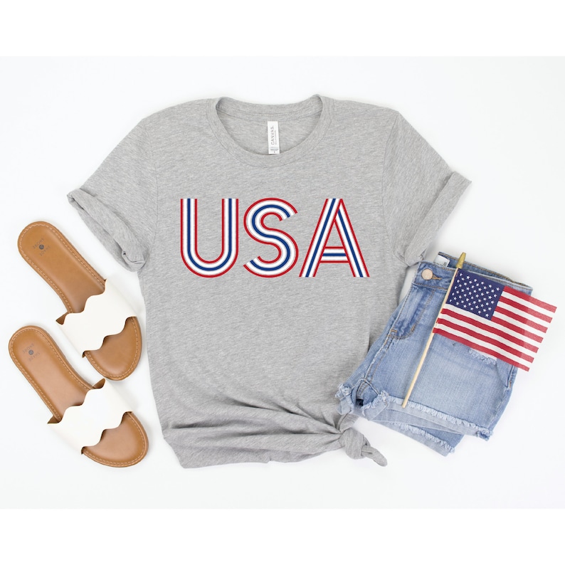 USA shirt. 4th of July shirt. Red, white and blue America shirt.