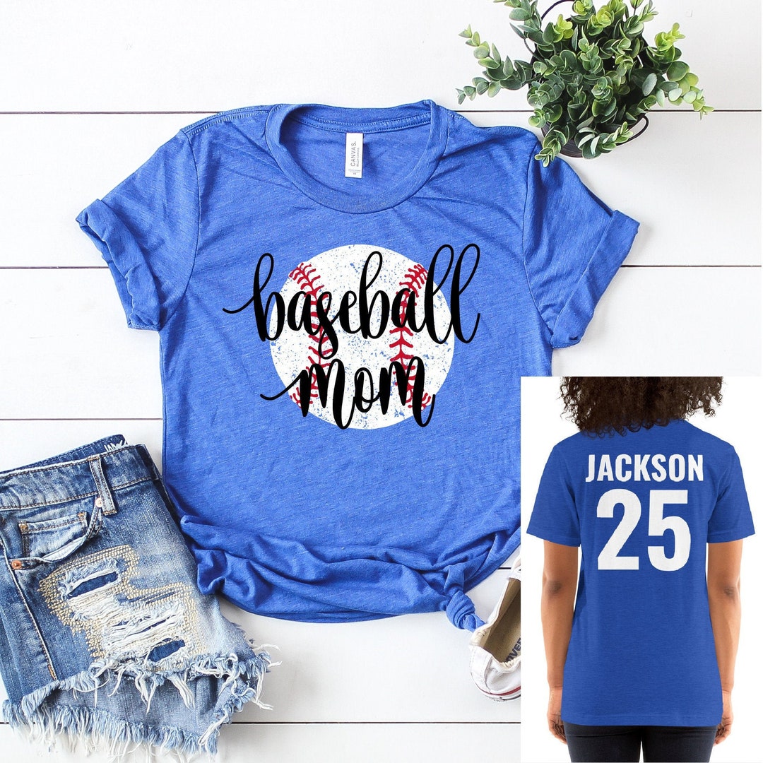 Custom Baseball Mom Funny Quote Custom - Ladies Relaxed Fit Vintage Sports Tee | Personalized Vintage Red Tops from Customized Girl