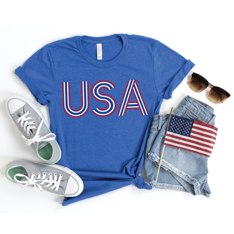 USA shirt. 4th of July shirt. Red, white and blue America shirt.