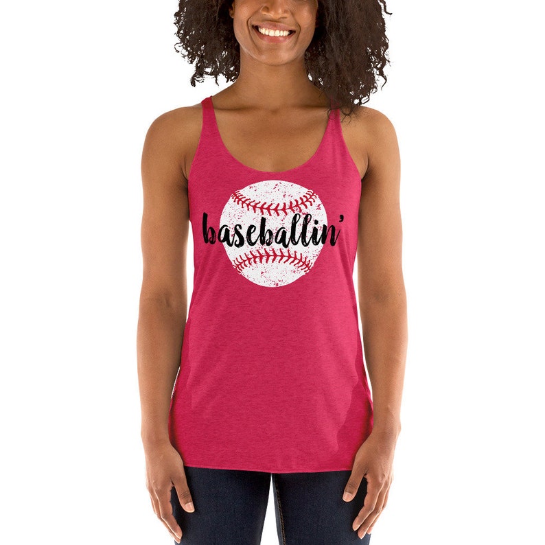 Baseball Mom Tank Top, Baseball Mom Shirts, Womens Baseball TShirts, Cute Baseball Tanks, Baseball Tanks for Women, Baseballin, Baseball Tee image 6