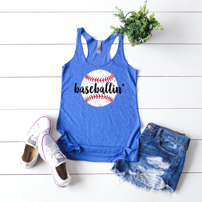 Baseball Mom Tank Top, Baseball Mom Shirts, Womens Baseball TShirts, Cute Baseball Tanks, Baseball Tanks for Women, Baseballin, Baseball Tee image 3