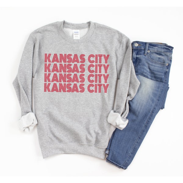 Kansas City Sweatshirt, KC Sweatshirts, Cute Kansas City Shirts for Women, Retro Kansas City Sweater, Long Sleeve Kansas City Shirt, KC Tees