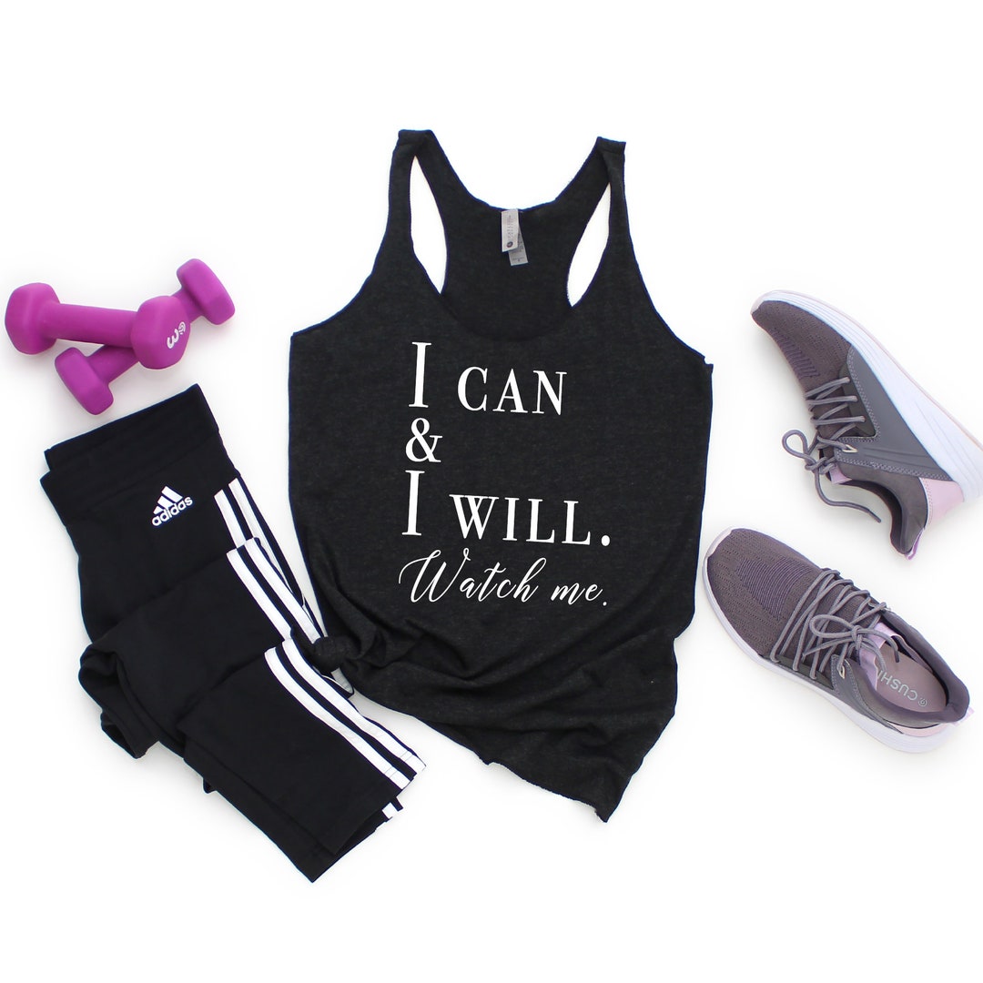 I Can I Will Tank Workout Tank Top Fitness Tank Top Yoga - Etsy