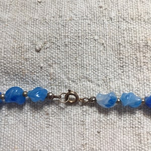 Blue Vintage Plastic Necklace image 4